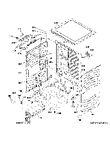Cabinet & top panel Diagram and Parts List for GFD55ESSN0WW  General Electric Dryer