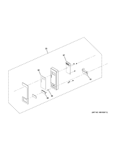 CONTROL PARTS Diagram and Parts List for PEM31DF2BB  General Electric Microwave