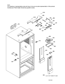 FUNCTIONAL PARTS FF Diagram and Parts List for GNE21DGKAKWW  General Electric Refrigerator