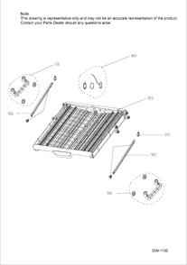 THIRD RACK ASM Diagram and Parts List for PDT660SSF1SS  General Electric Dishwasher