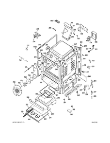 BODY Diagram and Parts List for PGBS975SEM4SS  General Electric Range