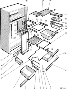 Part Location Diagram of WR1M480 GE NO LONGER AVAILABLE