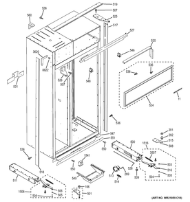 CASE PARTS Diagram and Parts List for ZISS420DHBSS  General Electric Refrigerator