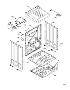 CABINET Diagram and Parts List for PTMX910EM1WW  General Electric Dryer
