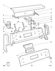 BACKGUARD Diagram and Parts List for GRCP3700TT-1  General Electric Range