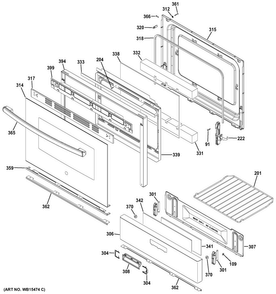 Part Location Diagram of WB15X26669 GE HANDLE BROIL
