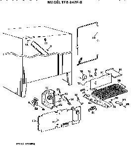 Unit Parts Diagram and Parts List for TFX24ZFB  General Electric Refrigerator