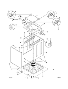 LOWER CABINET Diagram and Parts List for WSM27THBWWW  General Electric Washer