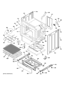 Body Parts Diagram and Parts List for GRS60LAV2FS  General Electric Range