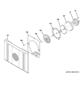 LARGE CONVECTION FAN Diagram and Parts List for ZDP486LDP7SS  General Electric Range