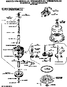 Transmission Diagram and Parts List for WWA8829RBLAA  General Electric Washer