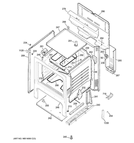 Body Parts Diagram and Parts List for RB525DD2BB  Hotpoint Range