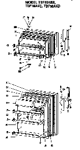 Doors Diagram and Parts List for TBF16AKB  General Electric Refrigerator