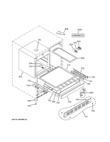 Cabinet And Shelves 2 Diagram and Parts List for ZIBI240PAII  General Electric Wine and Beverage Cooler