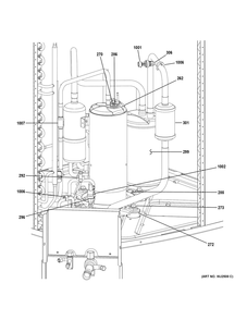 Sealed System Diagram and Parts List for NS23A48MA451  General Electric Air Conditioner