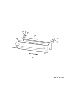 Convertible Drawer Diagram and Parts List for PGE29BYTBFS  General Electric Refrigerator