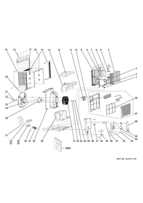 Room Air Conditioner Diagram and Parts List for AEL12AVH2  General Electric Air Conditioner