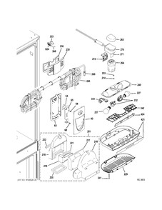 FF SECTION Diagram and Parts List for ZFGB21HYDSS  General Electric Refrigerator