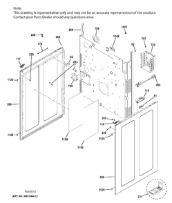 BODY PARTS Diagram and Parts List for JCGB860SEJ3SS  General Electric Range