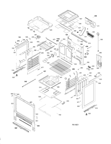 BODY PARTS Diagram and Parts List for JCSP42DR2WW  General Electric Range