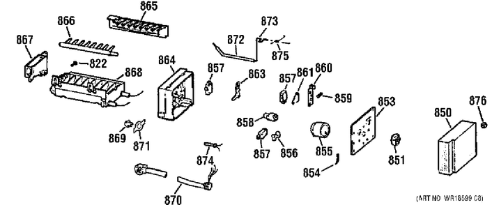ICE MAKER KIT Diagram and Parts List for WR30X328  General Electric Refrigerator