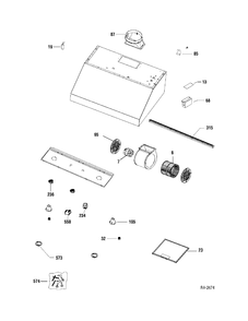 RANGE HOOD Diagram and Parts List for PVUS836M1SS  General Electric Range Hood
