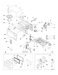 MICROWAVE Diagram and Parts List for ZE2160SFC01  General Electric Microwave