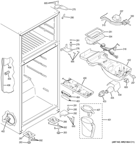 FRESH FOOD SECTION Diagram and Parts List for GAS18PSJFRSS  General Electric Refrigerator