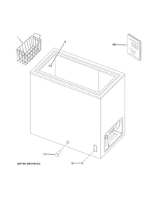 Freezer Diagram and Parts List for HCM7QWBWW  General Electric Freezer