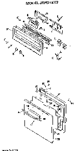 Controls/door Diagram and Parts List for JRP03*07  General Electric Wall Oven