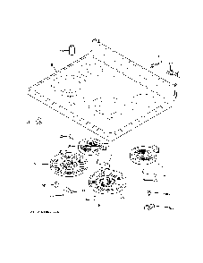 Cooktop Diagram and Parts List for JB645DK6WW  General Electric Range