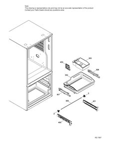 FREEZER SECTION BASKET Diagram and Parts List for PNE25JGKCKWW  General Electric Refrigerator