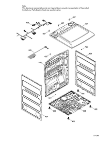 Structure Diagram and Parts List for GTMP280GD5WW  General Electric Dryer