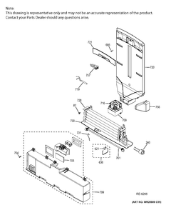 FF SECTION Diagram and Parts List for PYE22PMKBES  General Electric Refrigerator