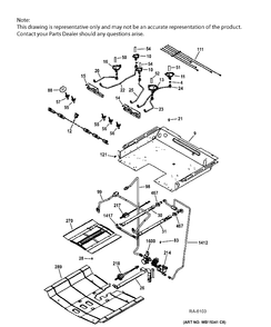 Part Location Diagram of WS01F06110 GE DUAL BURNER SUPPLY