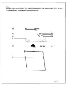 ESCUTCHEON & DOOR ASM Diagram and Parts List for GDF630SGK0WW  General Electric Dishwasher