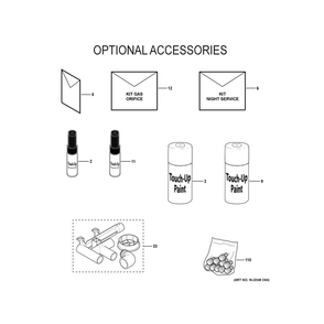 Optional Accessories Diagram and Parts List for NF96D070V4B03  General Electric Furnace