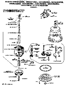 Transmission Diagram and Parts List for WWA5600RBLWW  General Electric Washer