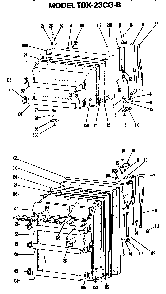 Doors Diagram and Parts List for TBX23CGB  General Electric Refrigerator