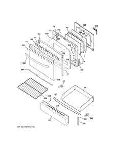 Door & Drawer Parts Diagram and Parts List for JGB630DEF3CC  General Electric Range