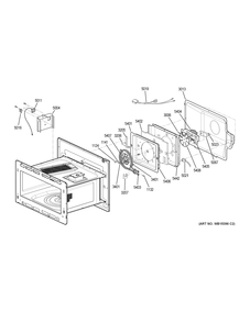 INTERIOR PARTS Diagram and Parts List for CT9800SH4SS  General Electric Wall Oven