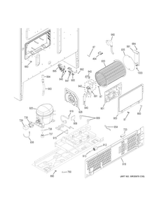 Machine Compartment Diagram and Parts List for DFE28JMKDES  General Electric Refrigerator