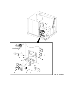 Gas Valve And Burner Assembly Diagram and Parts List for NP14L24S05403  General Electric Air Conditioner