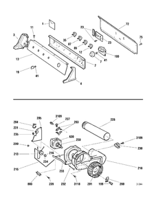 Part Location Diagram of 212D1010P032 GE Label, wiring