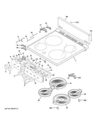 Part Location Diagram of 49-88072 GE Pm Quick Guide