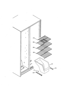 Freezer Shelves Diagram and Parts List for GSH25JGDDBB  General Electric Refrigerator