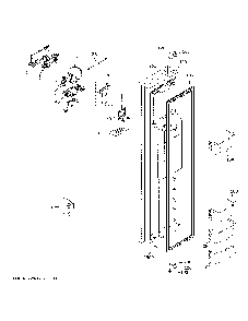 Freezer Door Diagram and Parts List for ZISS420DPBSS  General Electric Refrigerator