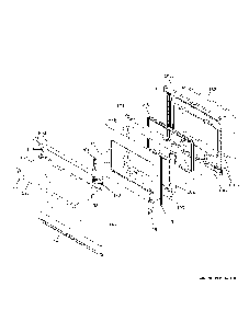 Door Diagram and Parts List for CHS900M2N4S5  General Electric Range