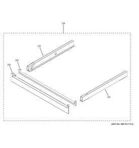 Pedestal Diagram and Parts List for JT5500SF3SS  General Electric Wall Oven