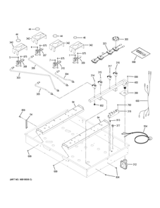 GAS & BURNER PARTS Diagram and Parts List for JGP5530DL1BB  General Electric Cooktop